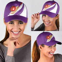 New Zealand Cricket Classic Cap Kiwi Birds Haka Dance Purple Fern Sporty Style LT03 - Polynesian Pride
