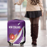 New Zealand Cricket Luggage Cover Kiwi Birds Haka Dance Purple Fern Sporty Style LT03 - Polynesian Pride