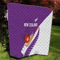 New Zealand Cricket Quilt Kiwi Birds Haka Dance Purple Fern Sporty Style LT03 - Polynesian Pride