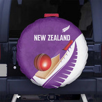 New Zealand Cricket Spare Tire Cover Kiwi Birds Haka Dance Purple Fern Sporty Style LT03 No hole Purple - Polynesian Pride