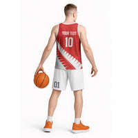 Custom New Zealand Cricket Basketball Jersey Kiwi Birds Haka Dance Red Fern Sporty Style LT03 - Polynesian Pride