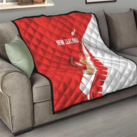 New Zealand Cricket Quilt Kiwi Birds Haka Dance Red Fern Sporty Style LT03 - Polynesian Pride