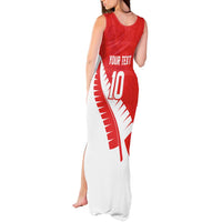 Custom New Zealand Cricket Tank Maxi Dress Kiwi Birds Haka Dance Red Fern Sporty Style LT03 - Polynesian Pride