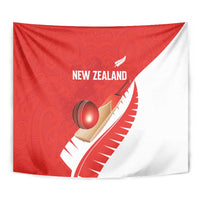 New Zealand Cricket Tapestry Kiwi Birds Haka Dance Red Fern Sporty Style LT03 - Polynesian Pride
