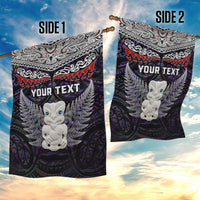 New Zealand Hei Tiki Garden Flag Maori Purple Papua Shell Pattern LT03 - Polynesian Pride