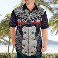 New Zealand Hei Tiki Hawaiian Shirt Maori Purple Papua Shell Pattern LT03 - Polynesian Pride