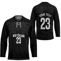 New Zealand Basketball Ta Moko Tribal Custom Hockey Jersey