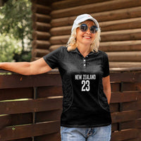 New Zealand Basketball Ta Moko Tribal Custom Women Polo Shirt LT03 - Polynesian Pride