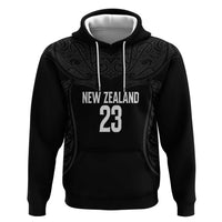 New Zealand Basketball Ta Moko Tribal Custom Zip Hoodie