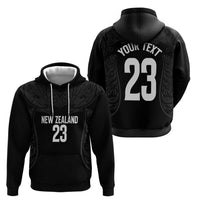 New Zealand Basketball Ta Moko Tribal Custom Zip Hoodie