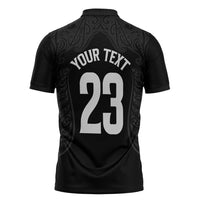 New Zealand Basketball Ta Moko Tribal Custom Zipper Polo Shirt