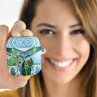 Aotearoa New Zealand Natural Plants AirPods Case Pohutukawa with Silver Ferns Koru Frond Maori Tattoos LT03 - Polynesian Pride