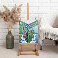 Aotearoa New Zealand Natural Plants Canvas Wall Art Pohutukawa with Silver Ferns Koru Frond Maori Tattoos LT03 - Polynesian Pride