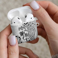 New Zealand Sea Animals with Maori Tribal Tattoo AirPods Case White Color LT03 - Polynesian Pride