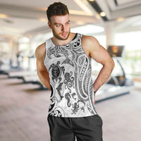 New Zealand Sea Animals with Maori Tribal Tattoo Men Tank Top White Color LT03 White - Polynesian Pride
