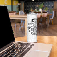 New Zealand Sea Animals with Maori Tribal Tattoo Skinny Tumbler White Color LT03 - Polynesian Pride