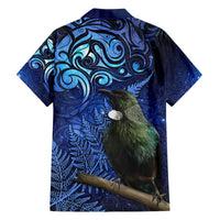 New Zealand Tui Bird Matariki Hawaiian Shirt Maori New Year with Galaxy Fern LT03 - Polynesian Pride