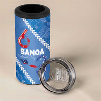 Samoa Independence Day 4 in 1 Can Cooler Tumbler Anniversary 63th-Siapo Art