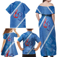 Samoa Independence Day Family Matching Off Shoulder Maxi Dress and Hawaiian Shirt Anniversary 63th-Siapo Art