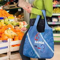 Samoa Independence Day Grocery Bag Anniversary 63th-Siapo Art