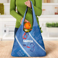 Samoa Independence Day Grocery Bag Anniversary 63th-Siapo Art