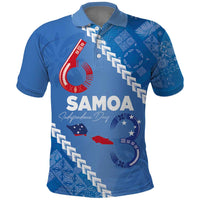Samoa Independence Day Polo Shirt Anniversary 63th-Siapo Art