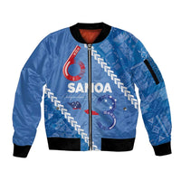 Samoa Independence Day Sleeve Zip Bomber Jacket Anniversary 63th-Siapo Art