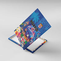 Fiji Bula Canvas Wall Art Tropical Plants with Palm Tree and Iguana Colorful