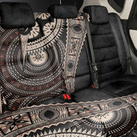 Fiji Traditional Masi Back Car Seat Cover Tapa Art Palm Leaves Pattern
