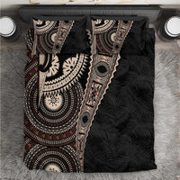Fiji Traditional Masi Bedding Set Tapa Art Palm Leaves Pattern