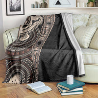 Fiji Traditional Masi Blanket Tapa Art Palm Leaves Pattern LT03 Brown - Polynesian Pride