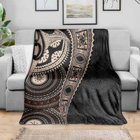Fiji Traditional Masi Blanket Tapa Art Palm Leaves Pattern LT03 - Polynesian Pride