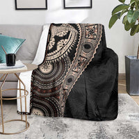 Fiji Traditional Masi Blanket Tapa Art Palm Leaves Pattern LT03 - Polynesian Pride