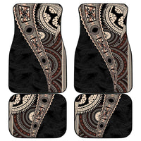 Fiji Traditional Masi Car Mats Tapa Art Palm Leaves Pattern