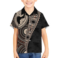 Fiji Traditional Masi Hawaiian Shirt Tapa Art Palm Leaves Pattern