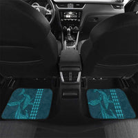 Aloha Hawaii Whale Kakau and Polynesian Tattoo Car Mats Turquoise Color