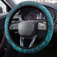 Aloha Hawaii Whale Kakau and Polynesian Tattoo Steering Wheel Cover Turquoise Color