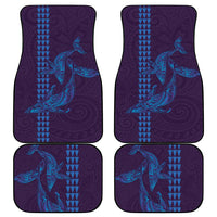 Aloha Hawaii Whale Kakau and Polynesian Tattoo Car Mats Purple Color