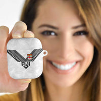 Rugby Fiji AirPods Case Fijian Masi Tribal Sporty Style White Color LT03 White - Polynesian Pride