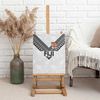 Rugby Fiji Canvas Wall Art Fijian Masi Tribal Sporty Style White Color - Polynesian Pride