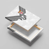 Rugby Fiji Canvas Wall Art Fijian Masi Tribal Sporty Style White Color - Polynesian Pride