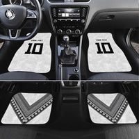 Rugby Fiji Car Mats Fijian Masi Tribal Sporty Style White Color - Polynesian Pride