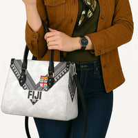 Rugby Fiji Leather Bag Fijian Masi Tribal Sporty Style White Color LT03 - Polynesian Pride