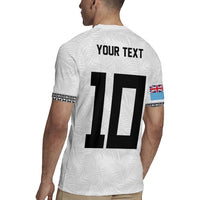 Custom Rugby Fiji Rugby Jersey Fijian Masi Tribal Sporty Style White Color LT03 - Polynesian Pride