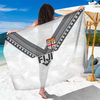 Rugby Fiji Sarong Fijian Masi Tribal Sporty Style White Color - Polynesian Pride