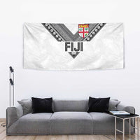 Rugby Fiji Tapestry Fijian Masi Tribal Sporty Style White Color - Polynesian Pride