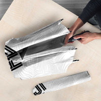 Rugby Fiji Umbrella Fijian Masi Tribal Sporty Style White Color LT03 - Polynesian Pride