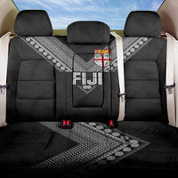 Rugby Fiji Back Car Seat Cover Fijian Masi Tribal Sporty Style Black Color - Polynesian Pride