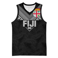 Custom Rugby Fiji Basketball Jersey Fijian Masi Tribal Sporty Style Black Color LT03 Unisex Black - Polynesian Pride