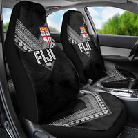 Rugby Fiji Car Seat Cover Fijian Masi Tribal Sporty Style Black Color LT03 - Polynesian Pride